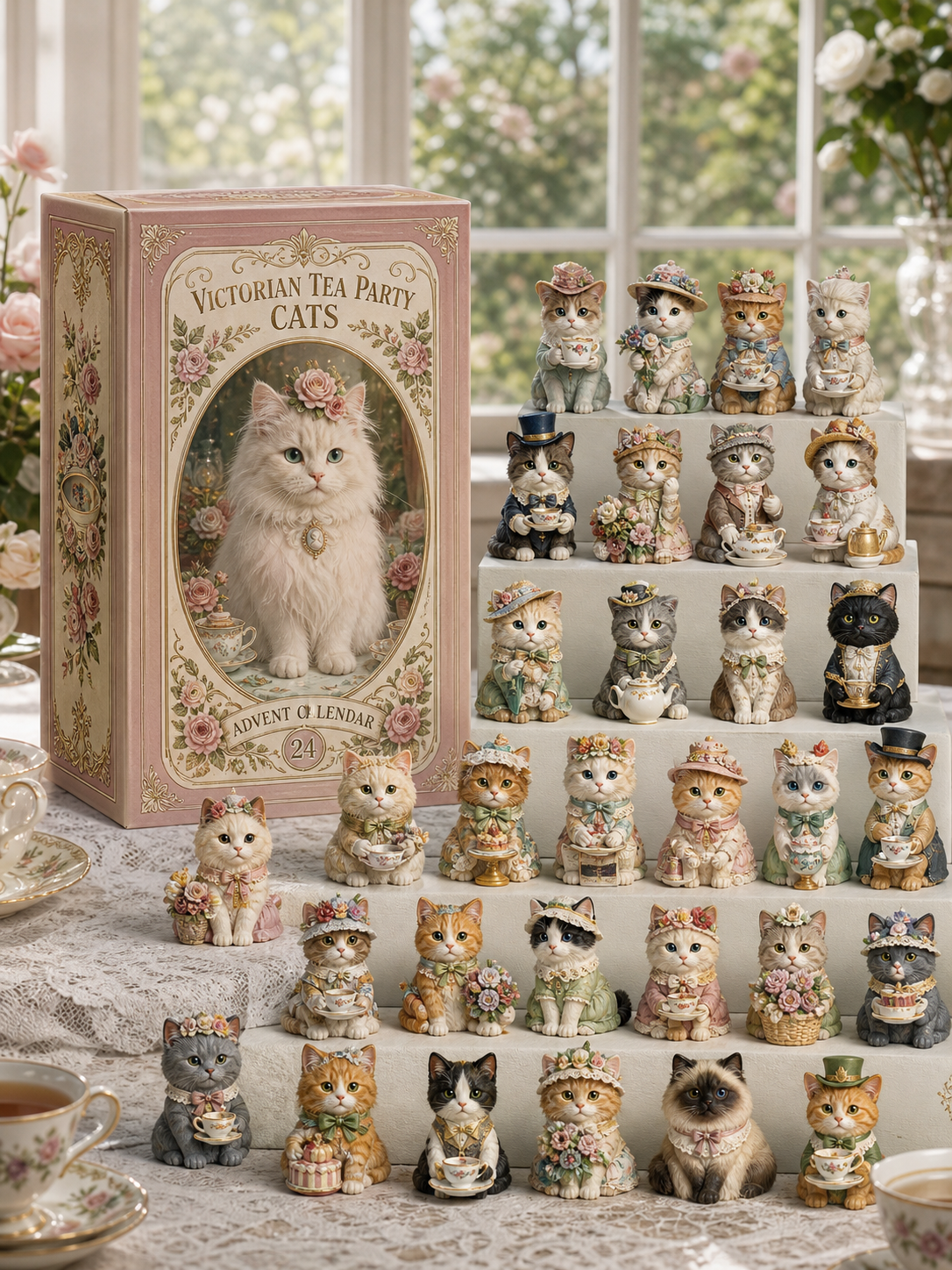 ☕Victorian Tea Party Cats Advent Calendar
