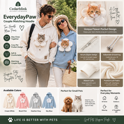 Cedarblink EverydayPaw Pet-Carrying Hoodie (Unisex/Couple's Style)