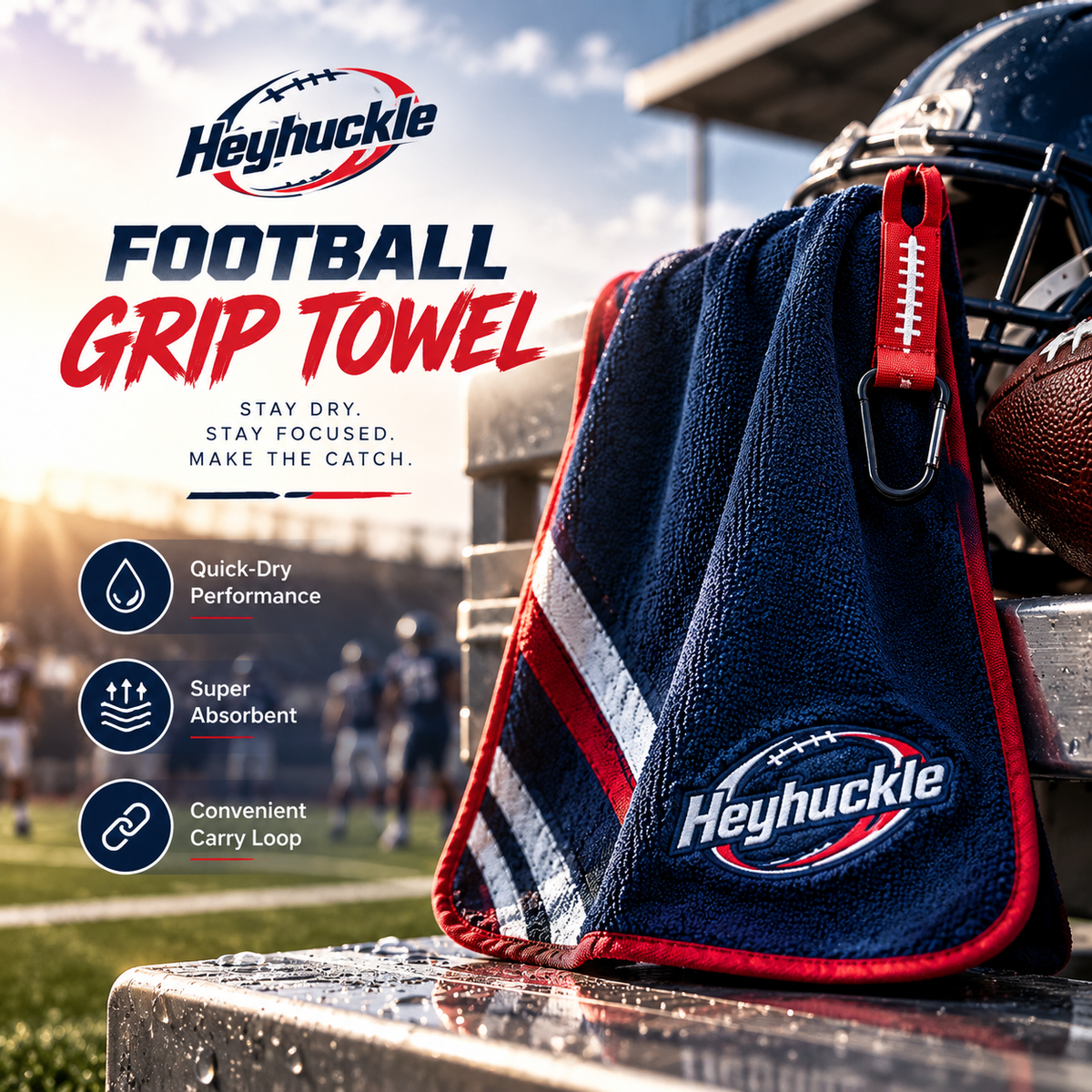 Heyhuckle Football Grip Towel