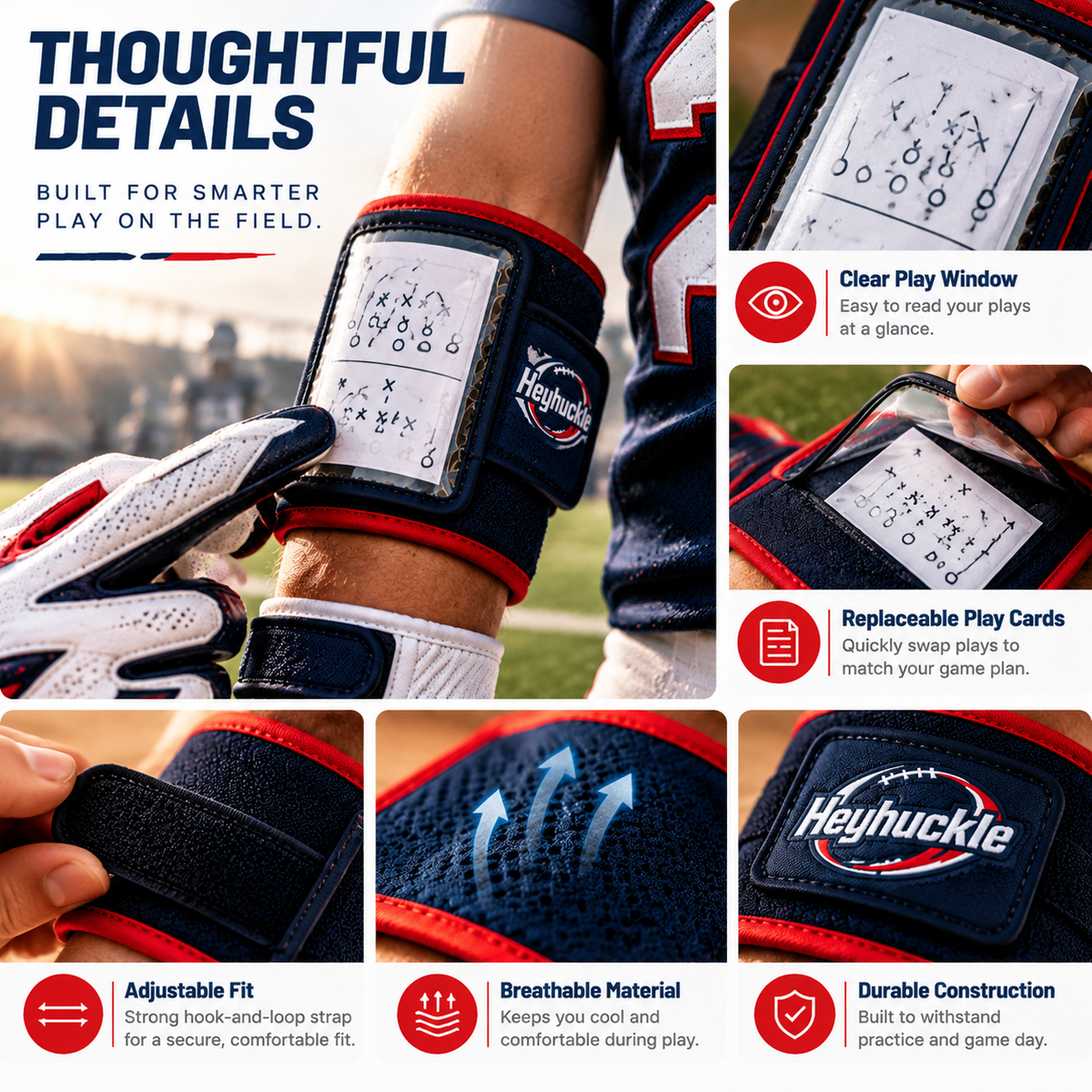 Heyhuckle Football Wrist Coach Playbook