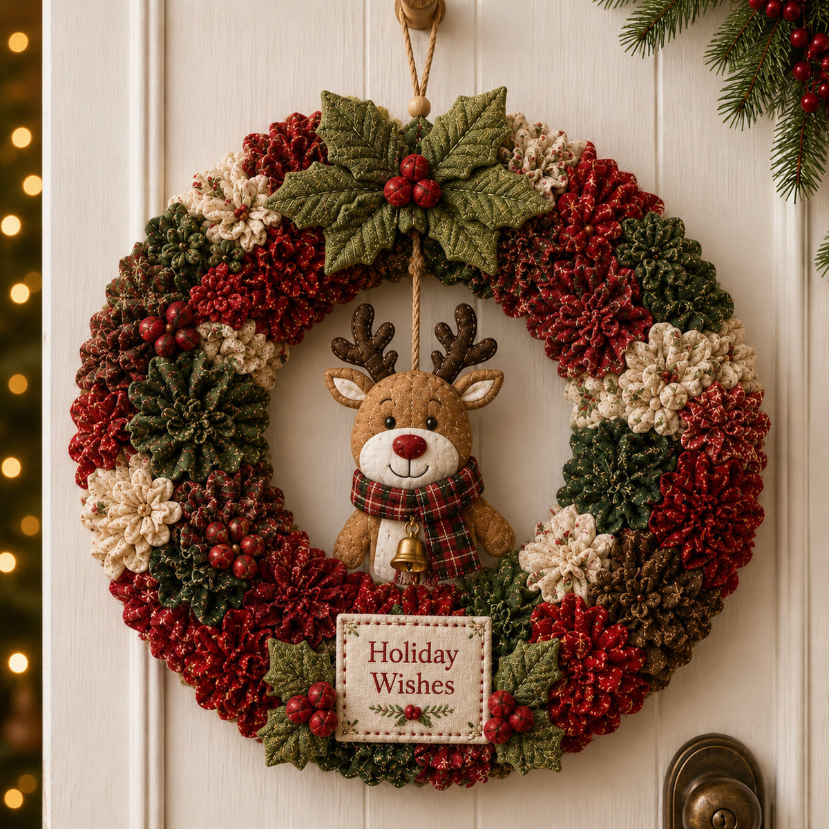 3D Fabric Poke Wreath DIY Kit – Christmas Craft Décor