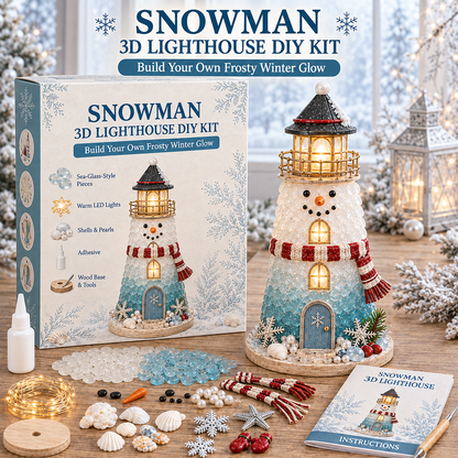 ✨Light‑Up Christmas Character Lighthouse | Complete DIY Craft Kit For Holiday Decor.