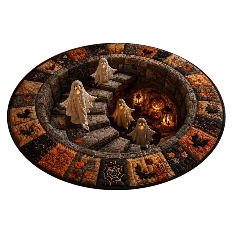 3D Vortex Halloween Rug: Watch Your Step… If You Dare!