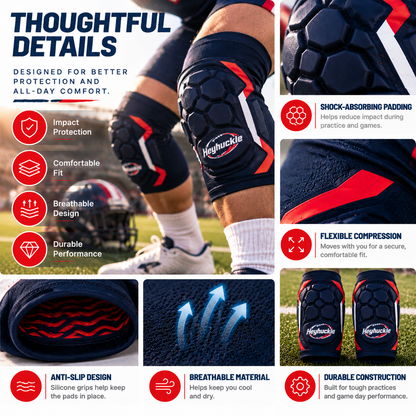 Heyhuckle Football Knee Pads