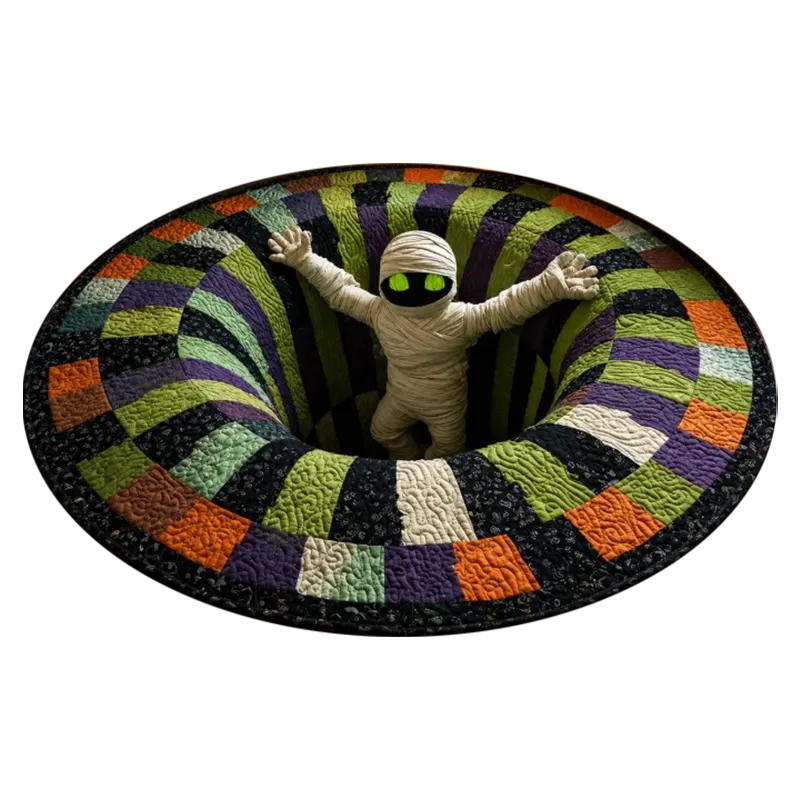 3D Vortex Halloween Rug: Watch Your Step… If You Dare!