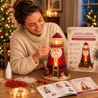 ✨Light‑Up Christmas Character Lighthouse | Complete DIY Craft Kit For Holiday Decor.