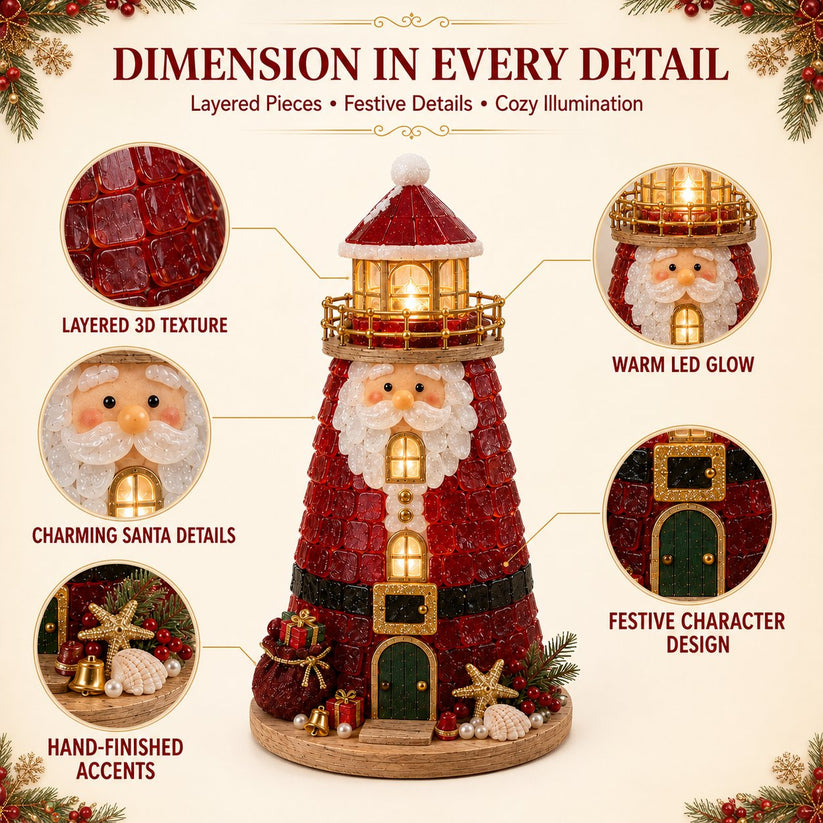 ✨Light‑Up Christmas Character Lighthouse | Complete DIY Craft Kit For Holiday Decor.